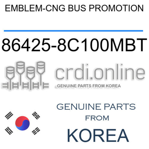 EMBLEM-CNG BUS PROMOTION [ORIGINAL] 86425-8C100MBT 864258C100MBT 86425 8C100MBT