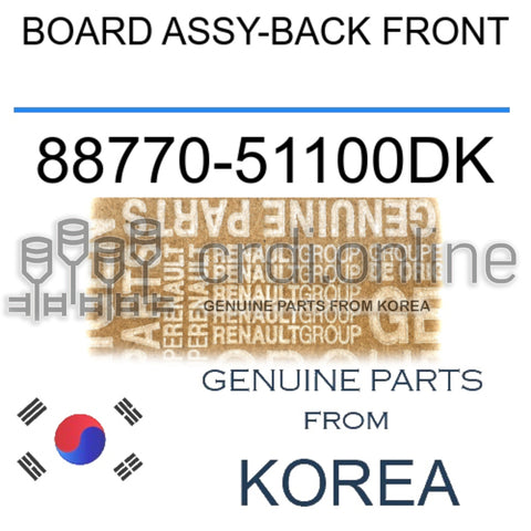 BOARD ASSY-BACK FRONT [ORIGINAL] 88770-51100DK 8877051100DK 88770 51100DK
