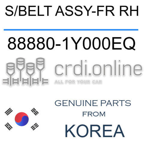 S/BELT ASSY-FR RH [ORIGINAL] 88880-1Y000EQ 888801Y000EQ 88880 1Y000EQ