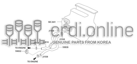HOSE-FRONT HEATERINLET 59810-52700 5981052700 59810 52700