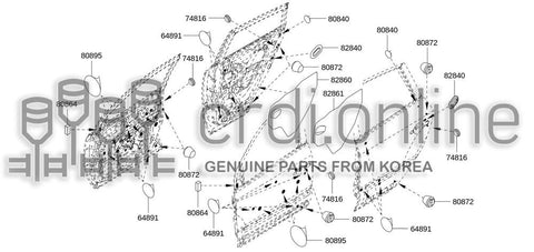 INSULATOR-FRONT DOOR 80864-9Y000 808649Y000 80864 9Y000