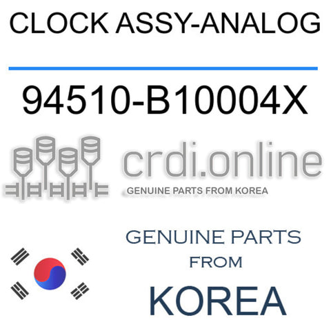 CLOCK ASSY-ANALOG [ORIGINAL] 94510-B10004X 94510B10004X 94510 B10004X