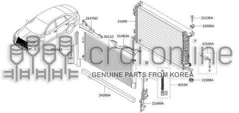 SEAL-RADIATORUPPER 21476-0043R 214760043R 21476 0043R