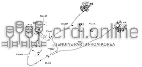 CABLE ASSY-PARKING BRAKERH 36530-7580R 365307580R 36530 7580R