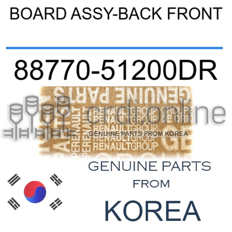 BOARD ASSY-BACK FRONT [ORIGINAL] 88770-51200DR 8877051200DR 88770 51200DR