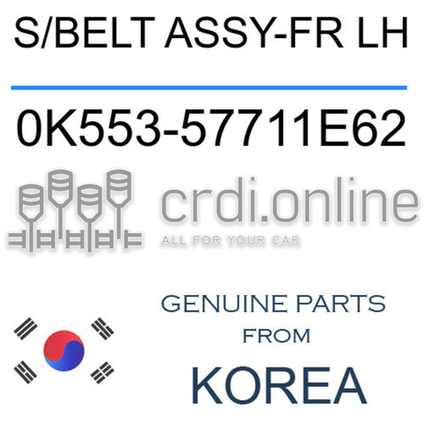 S/BELT ASSY-FR LH [ORIGINAL] 0K553-57711E62 0K55357711E62 0K553 57711E62