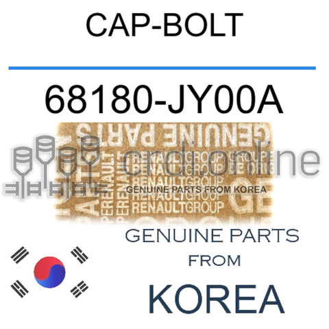 CAP-BOLT [ORIGINAL] 68180-JY00A 68180JY00A 68180 JY00A