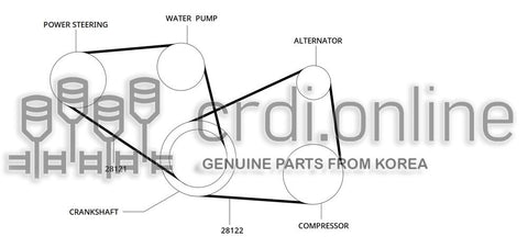 BELT-COMPRESSOR 28122-12930 2812212930 28122 12930