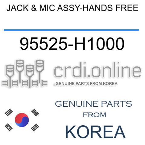 JACK & MIC ASSY-HANDS FREE [ORIGINAL] 95525-H1000 95525H1000 95525 H1000