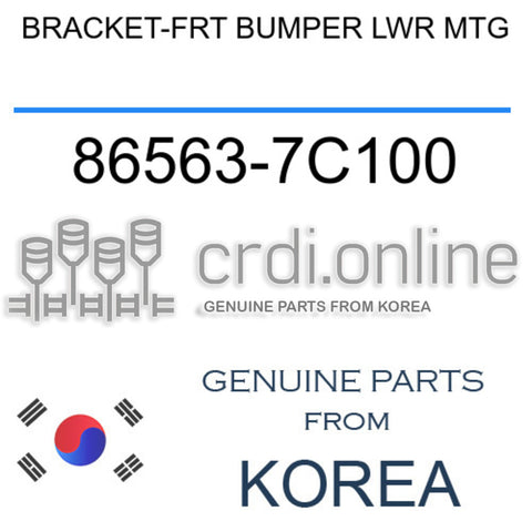 BRACKET-FRT BUMPER LWR MTG 86563-7C100 865637C100 86563 7C100