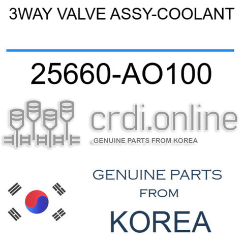 3WAY VALVE ASSY-COOLANT [ORIGINAL] 25660-AO100 25660AO100 25660 AO100