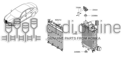 COOLER ASSY-INTER 14461-4EA1B 144614EA1B 14461 4EA1B