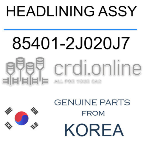 HEADLINING ASSY [ORIGINAL] 85401-2J020J7 854012J020J7 85401 2J020J7