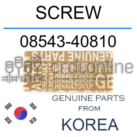 SCREW [ORIGINAL] 08543-40810 0854340810 08543 40810