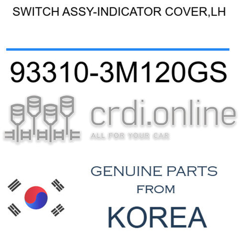 SWITCH ASSY-INDICATOR COVER,LH [ORIGINAL] 93310-3M120GS 933103M120GS 93310 3M120GS