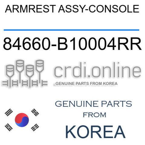 ARMREST ASSY-CONSOLE 84660-B10004RR 84660B10004RR 84660 B10004RR