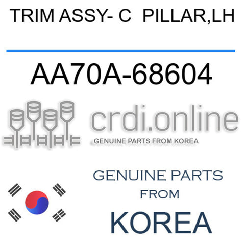 TRIM ASSY- C  PILLAR,LH AA70A-68604 AA70A68604 AA70A 68604