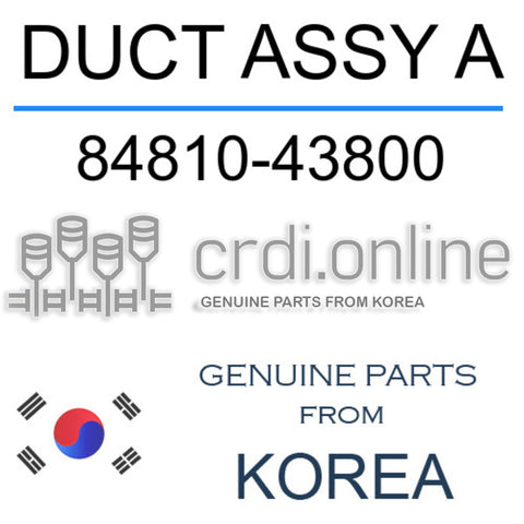 DUCT ASSY A 84810-43800 8481043800 84810 43800