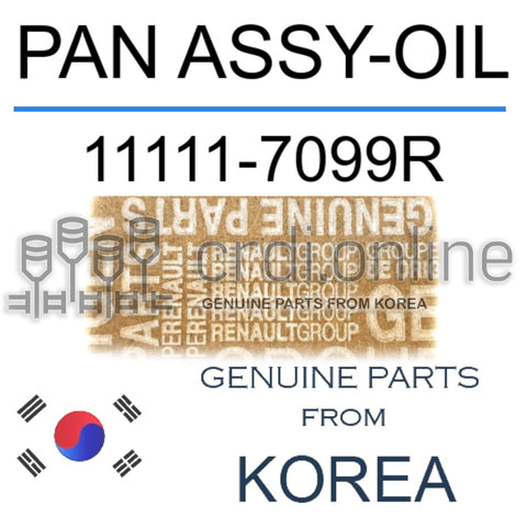 PAN ASSY-OIL [ORIGINAL] 11111-7099R 111117099R 11111 7099R