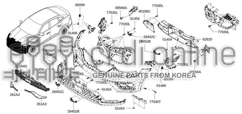 BRACKET-SENSORFRONT SIDE RH [ORIGINAL] 28452-7191R 284527191R 28452 7191R