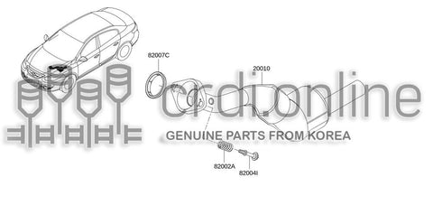 TUBE ASSY-EXHAUSTFRONT 20010-0212R 200100212R 20010 0212R