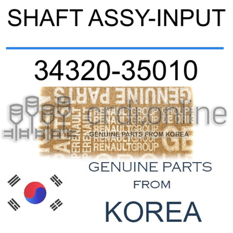 SHAFT ASSY-INPUT [ORIGINAL] 34320-35010 3432035010 34320 35010