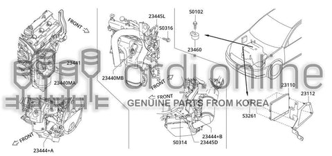 SENSOR ASSY-O2 REAR 23444-23911 2344423911 23444 23911