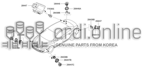 BRACKET-BSW_SENSORFRONT SIDE RH [ORIGINAL] 284H6-2177R 284H62177R 284H6 2177R