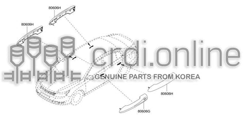 COVER-DOOR OUTSIDE HANDLE W/ LOCK 80607-1650R 806071650R 80607 1650R