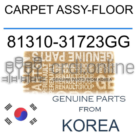 CARPET ASSY-FLOOR [ORIGINAL] 81310-31723GG 8131031723GG 81310 31723GG