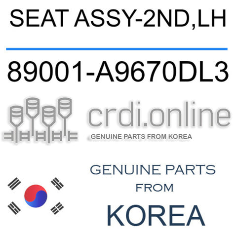 SEAT ASSY-2ND,LH [ORIGINAL] 89001-A9670DL3 89001A9670DL3 89001 A9670DL3