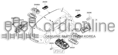LAMP ASSY-MAP 26430-1419R 264301419R 26430 1419R