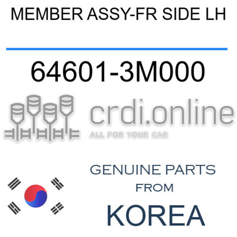MEMBER ASSY-FR SIDE LH [ORIGINAL] 64601-3M000 646013M000 64601 3M000