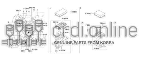 BOX ASSY-RELAY 51960-51160 5196051160 51960 51160