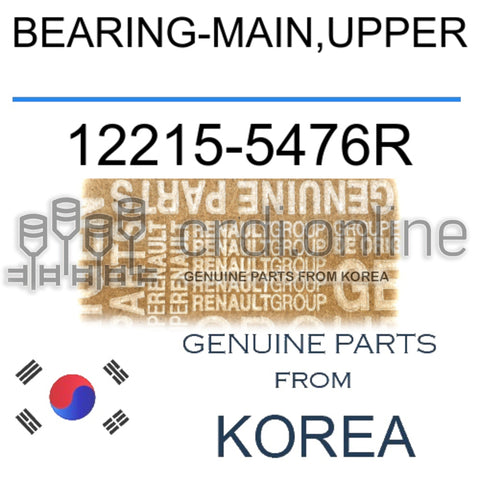 BEARING-MAIN,UPPER [ORIGINAL] 12215-5476R 122155476R 12215 5476R