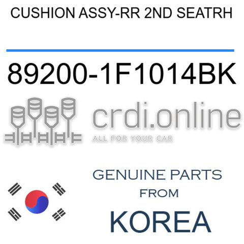 CUSHION ASSY-RR 2ND SEATRH [ORIGINAL] 89200-1F1014BK 892001F1014BK 89200 1F1014BK