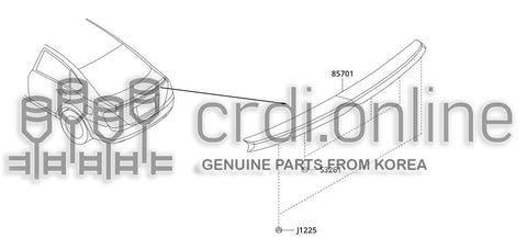 AIR SPOILER ASSY-REAR 85701-52000EA 8570152000EA 85701 52000EA