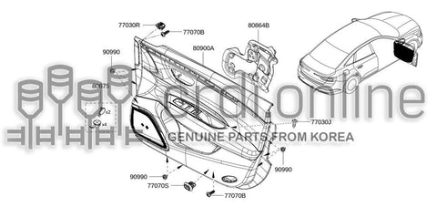 CAP-DOOR TRIM [ORIGINAL] 80675-3750R 806753750R 80675 3750R