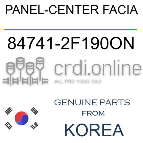 PANEL-CENTER FACIA [ORIGINAL] 84741-2F190ON 847412F190ON 84741 2F190ON