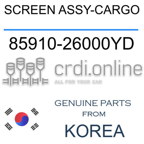 SCREEN ASSY-CARGO [ORIGINAL] 85910-26000YD 8591026000YD 85910 26000YD