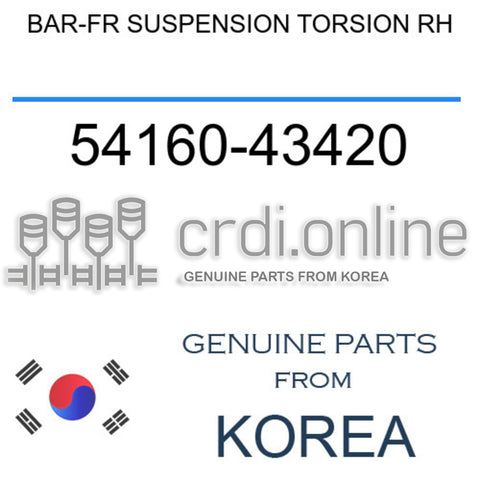 BAR-FR SUSPENSION TORSION RH [ORIGINAL] 54160-43420 5416043420 54160 43420