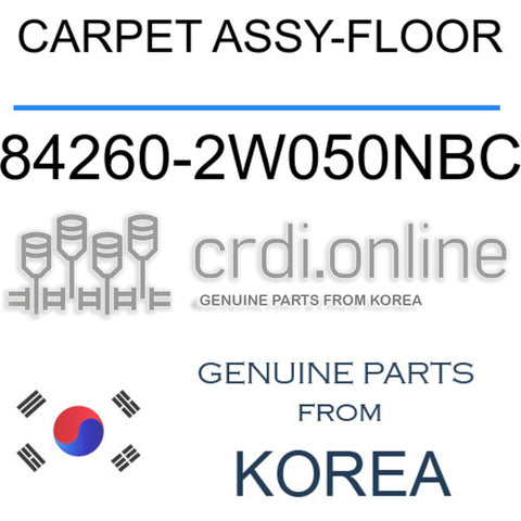 CARPET ASSY-FLOOR [ORIGINAL] 84260-2W050NBC 842602W050NBC 84260 2W050NBC