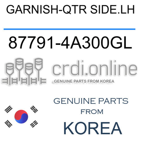 GARNISH-QTR SIDE.LH [ORIGINAL] 87791-4A300GL 877914A300GL 87791 4A300GL