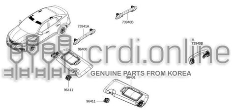 SUNVISOR ASSY-LH 96401-9009R 964019009R 96401 9009R