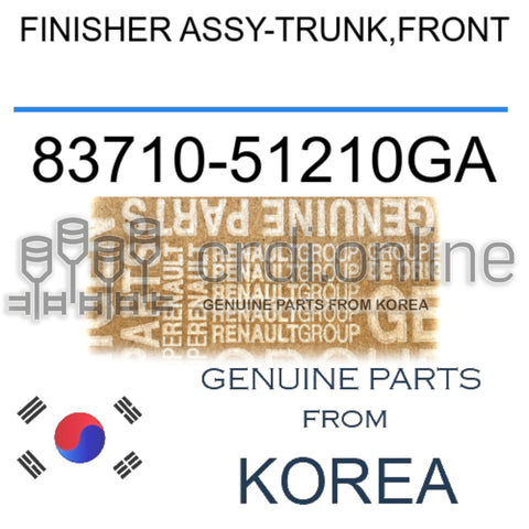 FINISHER ASSY-TRUNK,FRONT [ORIGINAL] 83710-51210GA 8371051210GA 83710 51210GA