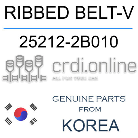 RIBBED BELT-V [ORIGINAL] 25212-2B010 252122B010 25212 2B010