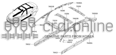 RAIL ASSY-ROOFREAR 73230-8979R 732308979R 73230 8979R