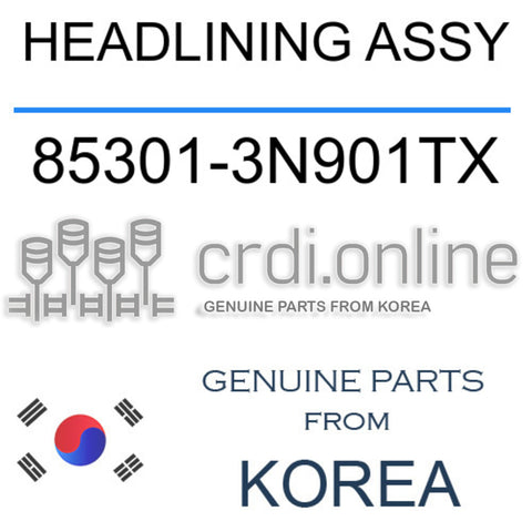 HEADLINING ASSY [ORIGINAL] 85301-3N901TX 853013N901TX 85301 3N901TX