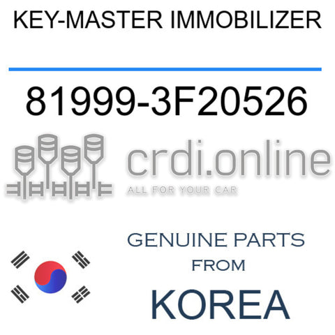 KEY-MASTER IMMOBILIZER [ORIGINAL] 81999-3F20526 819993F20526 81999 3F20526