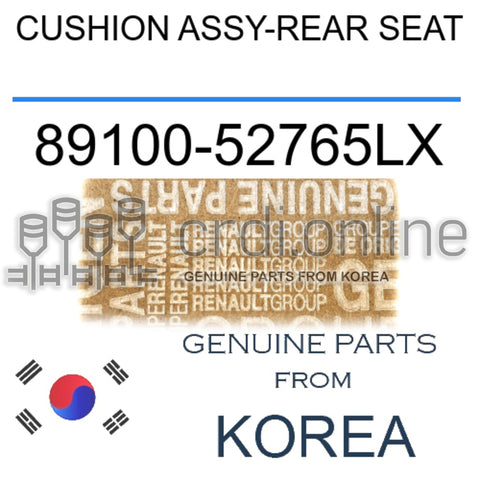 CUSHION ASSY-REAR SEAT [ORIGINAL] 89100-52765LX 8910052765LX 89100 52765LX